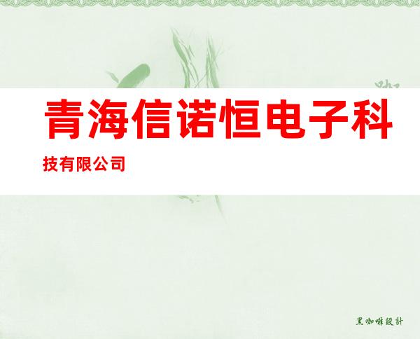 青海信诺恒电子科技有限公司